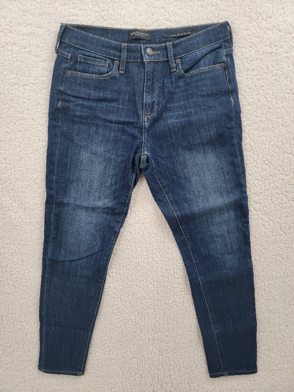 Womens Banana Republic Premium Denim High Rise Skinny Jeans Size 28 Blue Wash